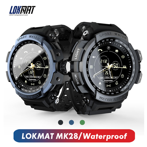 Reloj inteligente LOKMAT MK28 rastreador de Fitness impermeable podómetro recordatorio Bluetooth Smartwatch de 12 meses en espera para iOS Android ► Foto 1/1