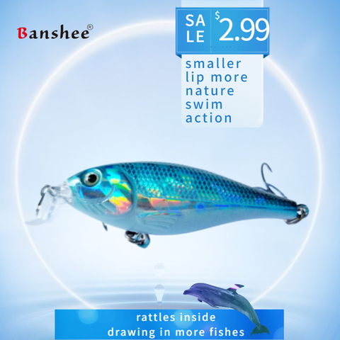 Banshee, 5cm, 4,9g, sistema de peso de tungsteno, cebos de pesca superior, crankbait de piscardo, lubinas, aparejos de pesca de calidad, cebo para pescar señuelos de pesca señuelos de pesca mar spinnig mini minnows ► Foto 1/6