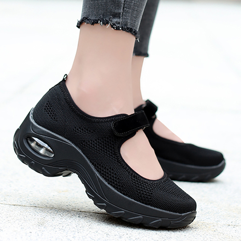 Zapatos planos con cojín de aire para mujer, calzado transpirable de malla informal, 35-42, novedad de 2022 ► Foto 1/6