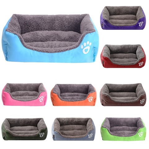 (S-3XL) cama de mascota grande para perros y gatos, 8 colores, cálido y acogedor, casa para perros, nido de lana suave, cestas para perros, esterilla impermeable para otoño e invierno #1 ► Foto 1/6