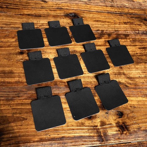 10 PC auto-adhesivo negro cuero pluma Clip lápiz elástico lazo para cuadernos revistas ► Foto 1/6