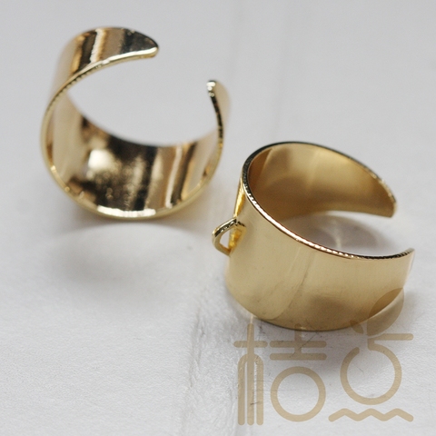 Anillo de latón macizo brillante, anillo de dedo ajustable, extremo abierto, 21x20mm (3767C) ► Foto 1/3