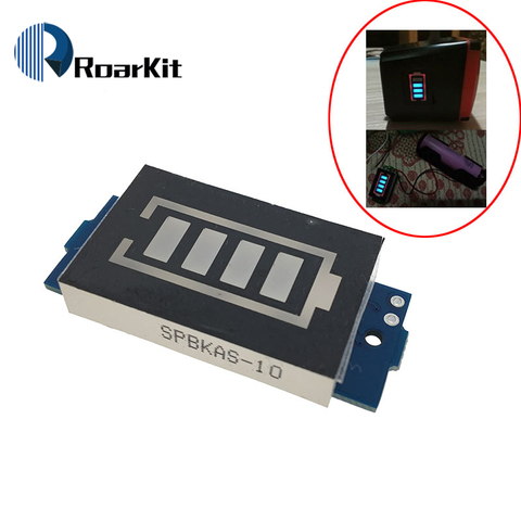 1S 2S 3S 4S 3,7 V capacidad de la batería de litio módulo indicador 4,2 V azul 1-8S de batería de vehículo eléctrico medidor de corriente Li-ion ► Foto 1/6