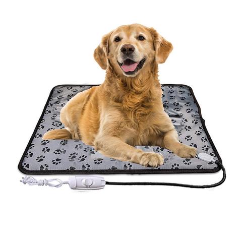 Manta eléctrica para mascotas, almohadilla calefactora para perros, manta de cama para gatos, resistente al agua, antimordedura, cojín ajustable para silla de temperatura ► Foto 1/6