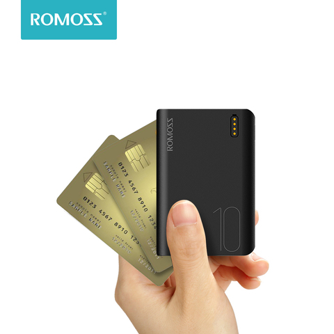 ROMOSS-Mini banco de energía Sense4, 10000mAh, carga rápida, cargador de batería externo portátil de 10000mAh para iPhone y Xiaomi ► Foto 1/6