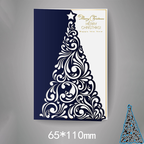 Árbol de Navidad de 70x110mm, marcos de Metal de acero, troqueles de corte, álbum de recortes, tarjetas de papel de grabado ► Foto 1/2