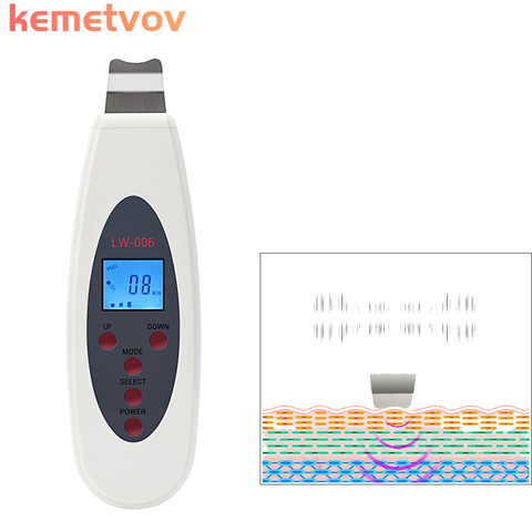 Limpiador ultrasónico de piel, limpieza Facial, eliminación de acné, Spa Facial galvánico, Peeling por ultrasonido, tonificar y levantar, LW006 ► Foto 1/6