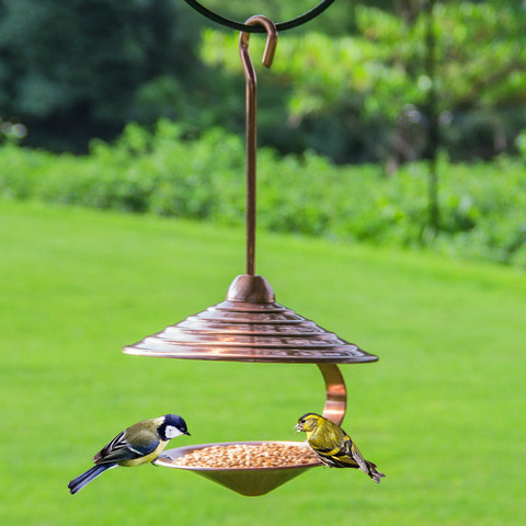 A1 pájaro suministros al aire libre villa balcón comida de aves pájaro de comedero de metal de corte automático de AP927949 ► Foto 1/4