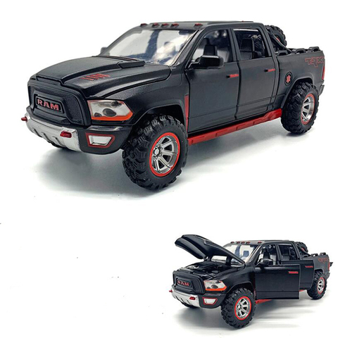 Coche de simulación de aleación de Metal para niños, modelo de coche de Metal Dodge-Ram TRX-Pickup, con sonido y luz extraíble, regalos para coche, 1:32 ► Foto 1/6