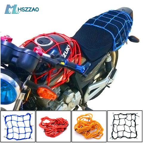Red de carga para casco de motocicleta, malla de almacenamiento, bungee, compresión de equipaje, acabado de carga, 30x30cm ► Foto 1/6