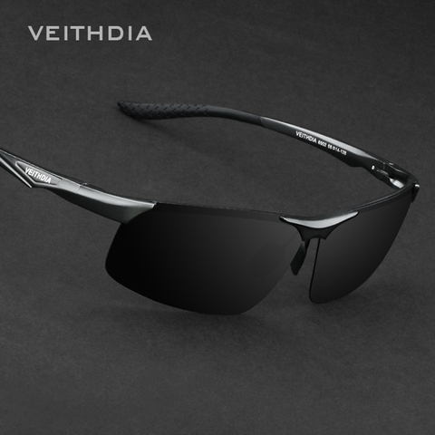 Veithdia-gafas de sol polarizadas para hombre, de aluminio y magnesio, para conducir de noche, con espejo, 6502 ► Foto 1/6