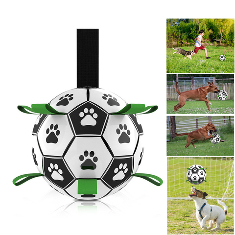 Perro juguete pata de fútbol juguetes para perro perros adiestramiento al aire libre interactivo para mascotas morder masticar juguetes pelota de fútbol y inflador ► Foto 1/6