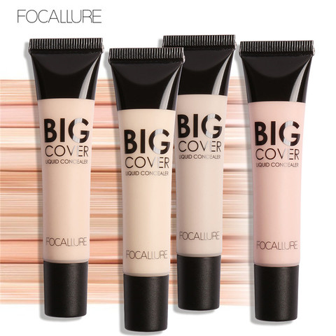 FOCALLURE-crema líquida correctora, 4 colores, maquillaje facial, resistente al agua, Base Natural, cosmética ► Foto 1/6