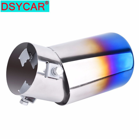 DSYCAR 1 Uds Azul tostado de acero inoxidable tubo de escape de coche extremo de silenciador trasero cubierta para coche-estilo de decoración DIY accesorios nuevo ► Foto 1/1