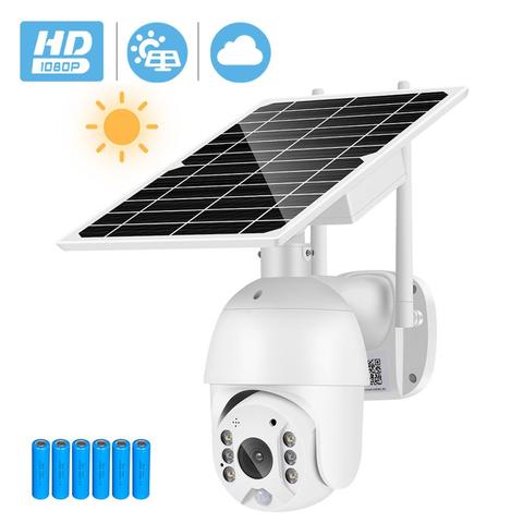 1080P Panel Solar cámara IP PTZ al aire libre Wifi humano PIR alarma cámara de seguridad CCTV batería de 15000MAH Larga modo de reposo 2MP inalámbrico IPC ► Foto 1/6