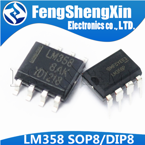 10 unids/lote LM358P DIP-8 LM358N LM358 LM358DR SOP-8 amplificadores operativos dobles IC ► Foto 1/3