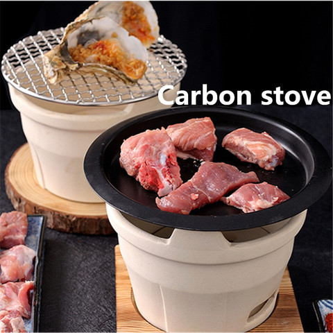 Estufa de carbono para suelo, Moda Antigua de carbón vegetal, arcilla, horno, barbacoa, parrillas, rozadora, pequeño horno comercial de carbono para el hogar ► Foto 1/6