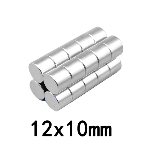 Imanes magnéticos superpotentes, imanes permanentes de neodimio de 12x10mm, redondos y pequeños de 12x10mm, 2/5/10/20/50 Uds. ► Foto 1/4