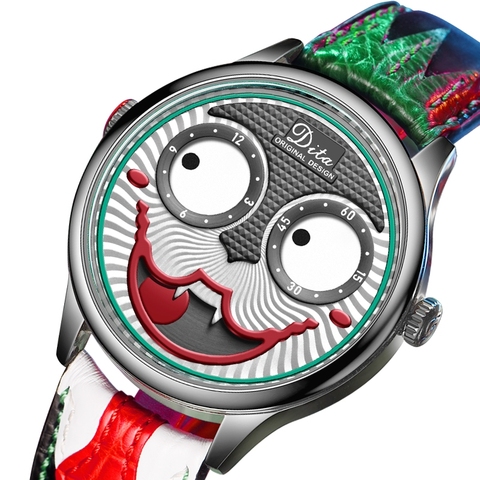 Diseño creativo de los hombres relojes gran Dial Joker reloj de pulsera de cuarzo impermeable de los deportes reloj divertido relojes para hombres más vendidos reloj ► Foto 1/6