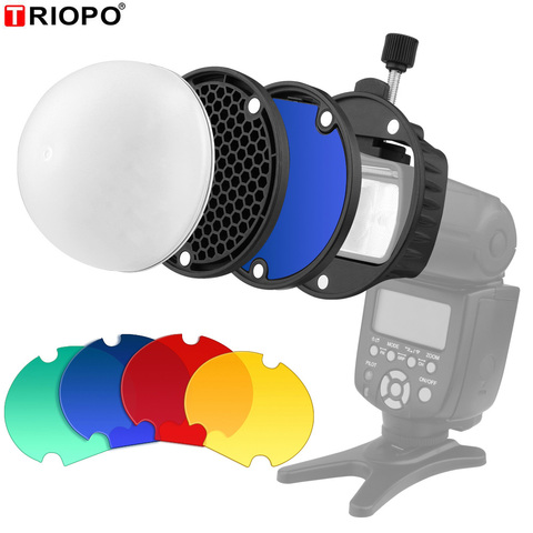 TRIOPO-Bola difusora MagDome de filtro de Color, Reflector de nido de abeja, accesorios para fotos, Kits para GODOX Flash YONGNUO, reemplazo VS AK-R1 ► Foto 1/6