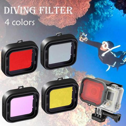 Uds impermeable de los deportes Cámara caso submarinismo filtro cubierta de lente UV filtro para GoPro Hero 4 3 + funda carcasa ► Foto 1/6