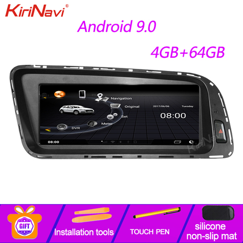 KiriNavi-reproductor Multimedia para coche, unidad frontal de Radio, estéreo, navegación GPS, 4G, 8,8-9,0, 2009 pulgadas, Android 2017, para Audi Q5, SQ5 ► Foto 1/6