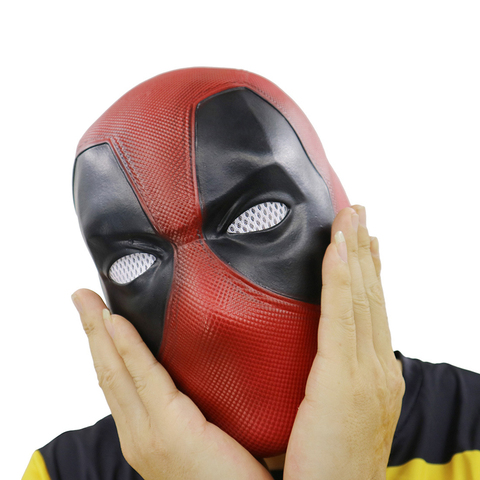 Película Deadpool máscara de Cosplay de látex casco de cabeza completa Deadpool Wade Wilson fiesta disfraz máscaras utilería Halloween ► Foto 1/6