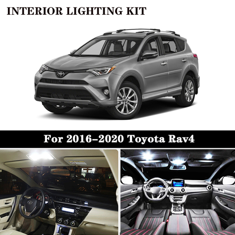 11 Uds blanco Canbus led luces interiores para automóvil paquete Kit para 2006-2016, 2017, 2022, 2022, 2022 Toyota Rav4 RAV-4 luces interiores led ► Foto 1/6