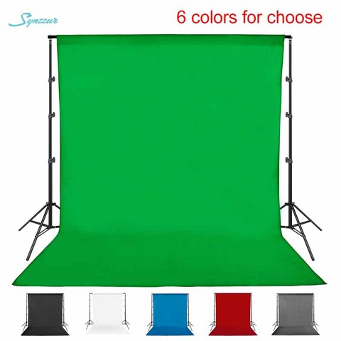 Fondo para sesión de fotos de 6 colores paño de poliéster algodón lavable estudio de fotografía telón de fondo rojo azul gris blanco negro verde pantalla ► Foto 1/6