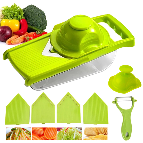 Cortador multifuncional de mandolina para frutas y patatas, rallador de zanahorias, accesorios de herramientas de cocina todo en uno ► Foto 1/6