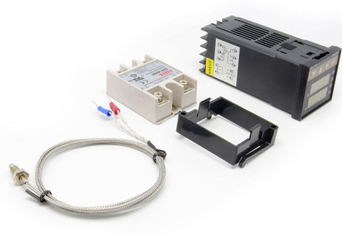 Envío Gratis conjunto completo REX-C100 controlador de temperatura con termopar Digital PID controlador de temperatura ► Foto 1/1