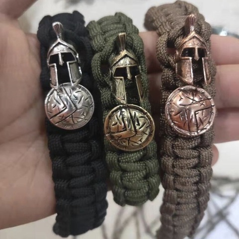 2022 nuevo 1 Set Paracord cuentas DIY hebilla de colgante para cordones de cuchillo Paracord encantos de Metal para accesorios para brazaletes de Paracord ► Foto 1/6