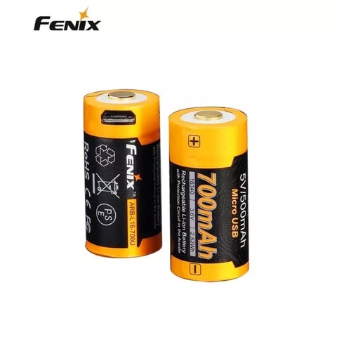 Fenix-ARB-L16-700U recargable por USB, batería de ion de litio de 700mAh, 16340 RCR123A, 1 Uds. ► Foto 1/1