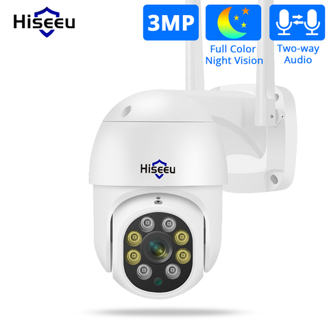 Hiseeu 3MP WIFI Cámara al aire libre 1536P 5X digital Zoom cámara IP PTZ de Audio P2P Onvif CCTV vigilancia por CCTV inalámbrico sistema ► Foto 1/6