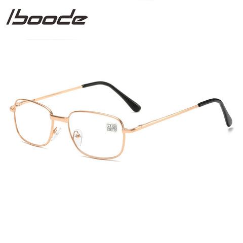 Iboode-gafas de lectura ovaladas para hombres y mujeres, lentes de Metal transparentes, para presbicia, graduadas + 1,0 a 3,5 ► Foto 1/6