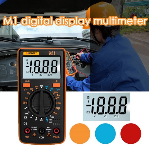 Multímetro Digital M1 A830L, portátil, probador de mano, Digital inteligente con plomo de prueba, pantalla Lcd grande ► Foto 1/6