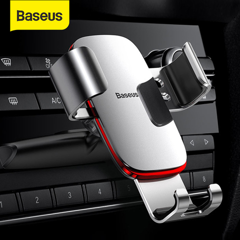 Soporte para teléfono Baseus Gravity para coche soporte de Clip para teléfono móvil con rotación 360 soporte para ranura para CD soporte de Clip para iPhone samsung ► Foto 1/6