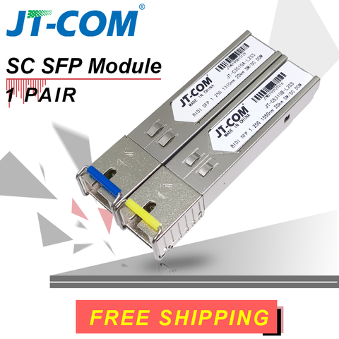 1,25G SC conector SFP módulo transceptor Gigabit modo único fibra óptica Ethernet Compatible con el interruptor de Cisco 20 KM ► Foto 1/6