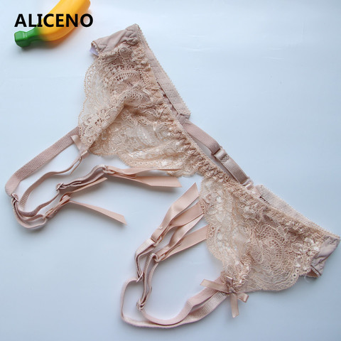 ALICENO Sexy de encaje para mujer, ligas, cintura ajustable, cinturón de tirantes para medias 0303 ► Foto 1/6