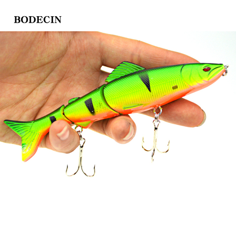 1 piezas 17,7G 125mm pesca Wobblers atraer Wobbler señuelos cebo para peces Peche 3 segmentos Minnow Swimbait duro los cebos con bola de acero ► Foto 1/6