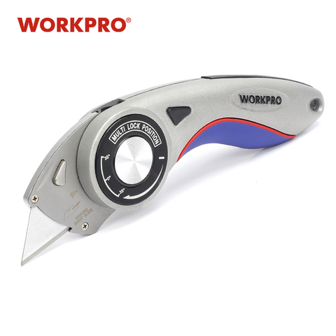 WORKPRO-nuevo cuchillo plegable de seguridad, cuchillo de utilidad, cortador de tubos con mango de aluminio ► Foto 1/6