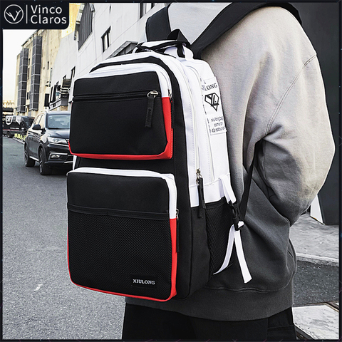 Mochila de gran capacidad para hombre, morral escolar con múltiples bolsillos para adolescentes, moderna mochila para parejas, Unisex, 2022 ► Foto 1/6