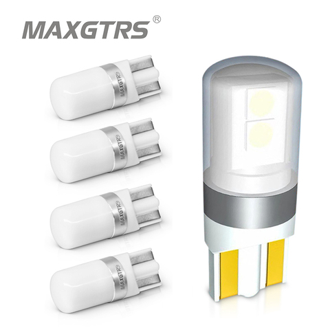 MAXGTRS T10 LED W5W bombilla LED tipo CANbus 194 168 3030 DRL Auto Sidemarker estacionamiento ancho Luz de techo interior Lámpara de lectura 12V ► Foto 1/6