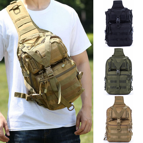 Bolso de hombro táctico de 20L para hombre, mochila de senderismo de nailon impermeable para exteriores, caza, acampada, pesca, ejército militar Molle ► Foto 1/6