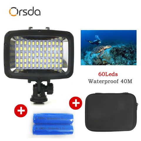 Gopro light 40m, impermeable, lámpara de luz para cámara de buceo con LEDs de alto brillo para GoPro Xiao Yi Cámara de Acción SJCAM ► Foto 1/6