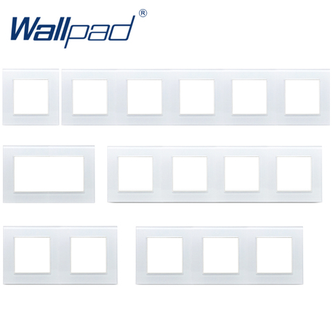 Wallpad-Marco de Panel de vidrio templado, blanco, 86x86mm, 146x86mm, 172x86mm, 258x86mm, 344x86mm, solo marco de 430x86mm ► Foto 1/6