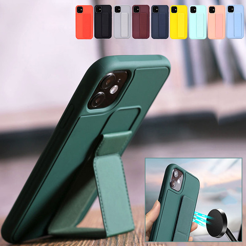 Funda de TPU con correa para la muñeca para iphone, funda mate de Color caramelo para teléfono iphone 12 Pro, 11 Pro, Max, SE, 20 X, XS, Max, XR, 6, 6S, 7, 8 plus ► Foto 1/6