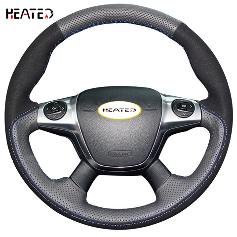 Funda trenzada para volante para Ford Focus 3 2012-2014 KUGA Escape 2013-2016 C-MAX 2011-2022 dirección para Ford ► Foto 1/6