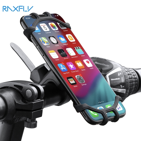 RAXFLY-Soporte de bicicleta para teléfono móvil, sujeción de bici para smartphone, compatible con iPhone Samsung Xiaomi GSM ► Foto 1/6