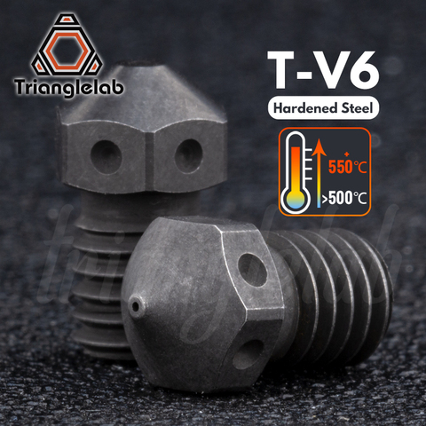 Trianglelab-boquillas de T-V6 de acero endurecido, impresora 3D de alta temperatura, filamento de fibra de carbono PEI PEEK para E3D V6 hotend prusa MK3S ► Foto 1/5